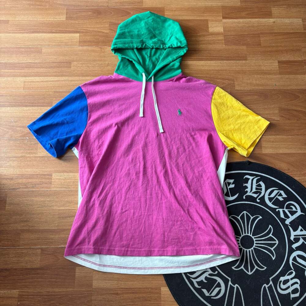 Polo Ralph Lauren Colorblock Short Sleeve Jersey Hooded T-Shirt
